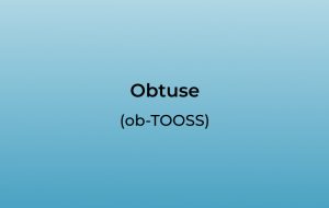 How to Pronounce Obtuse