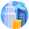 Building icon representing Zoundslike enterprise and classroom solutions for organisations